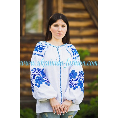 Boho Style Ukrainian Embroidered Folk Blouse 37